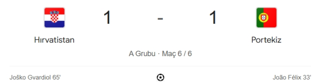 Hırvatistan Portekiz kaç kaç bitti? (MAÇ ÖZETİ) Hırvatistan Portekiz özet ve golleri izle! Golleri kim attı, maç bitti mi?
