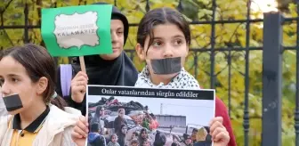 Siirt'te Öğrencilerden Filistinli Çocuklar İçin Sessiz Yürüyüş