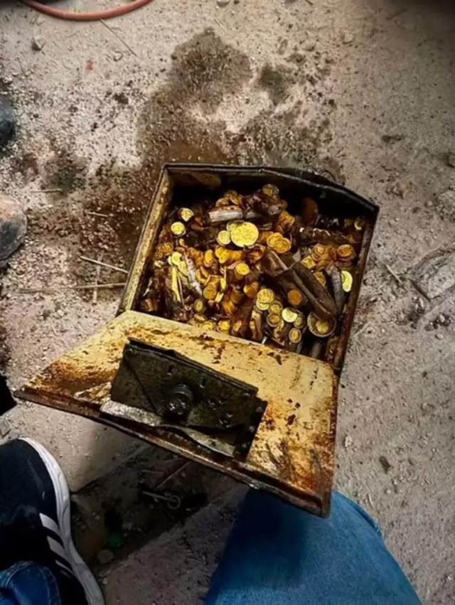 A can of gold found during the renovation changed the plumber's life