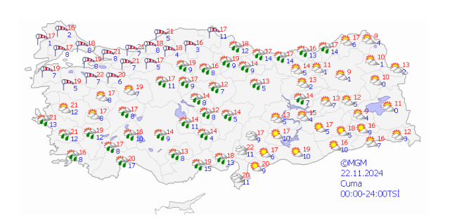 22 Kasım Adana hava durumu | Adana'da hava nasıl olacak? Adana günlük ve 5 günlük hava durumu tahmini!