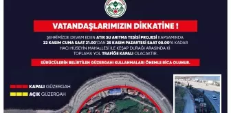 Giresun'da Trafik Düzenlemesi: Toplama Yolü Üç Gün Kapalı