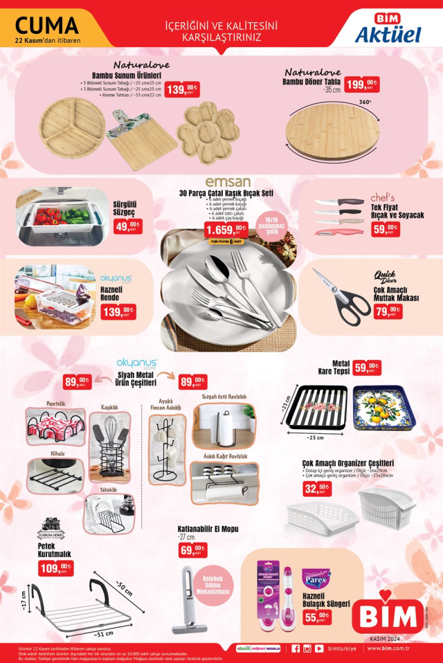 BİM 22 KASIM AKTÜEL KATALOĞU! BİM'de hangi aktüel ürünler var? 22 Kasım Cuma günü Bim'e hangi ürünler gelecek? BİM 22 KASIM AKTÜEL KATALOĞU! BİM'de hangi aktüel ürünler var? 22 Kasım Cuma günü Bim'e hangi ürünler gelecek?