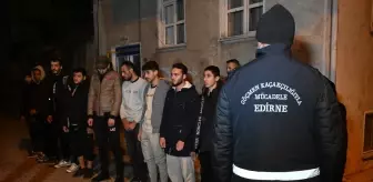 Edirne'de 13 Düzensiz Göçmen Yakalandı