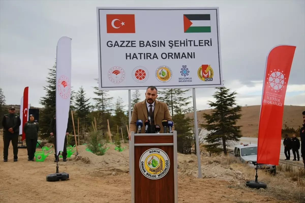 Konya'da, Gazze'de şehit düşen basın mensupları için hatıra ormanı oluşturuldu
