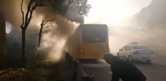 Şişli'de Boş İETT Otobüsünde Yangın