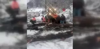 Fırtına Kestane Ağacını Devrip Yolu Kapattı