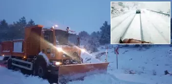 Konya'yı 4 ile bağlayan kara yollarında ulaşıma kar engeli