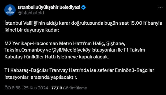 F1 Taksim-Kabataş Füniküler Hattı bugün kapalı mı? Taksim-Kabataş füniküler sefer saatleri!