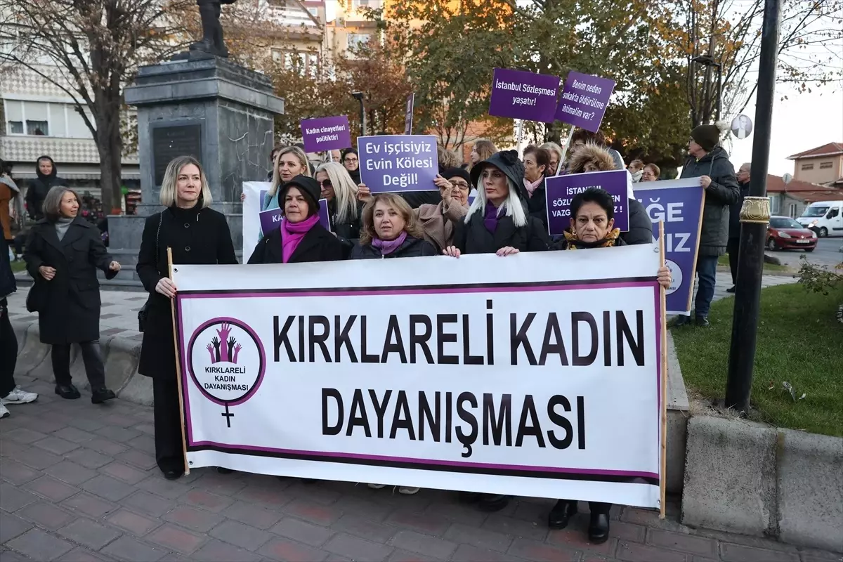 Kırklareli'nde Kadına Yönelik Şiddete Karşı Yürüyüş