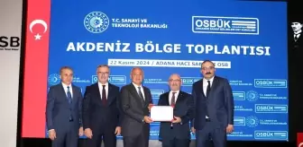 Adana Hacı Sabancı OSB'ye Yeşil OSB ve Su Verimliliği Belgesi