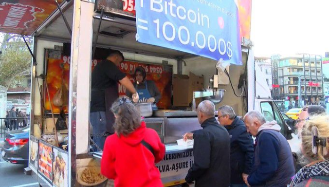 They Celebrated Bitcoin's Rise by Distributing Lokma: '1 Bitcoin is 100 Thousand Dollars'