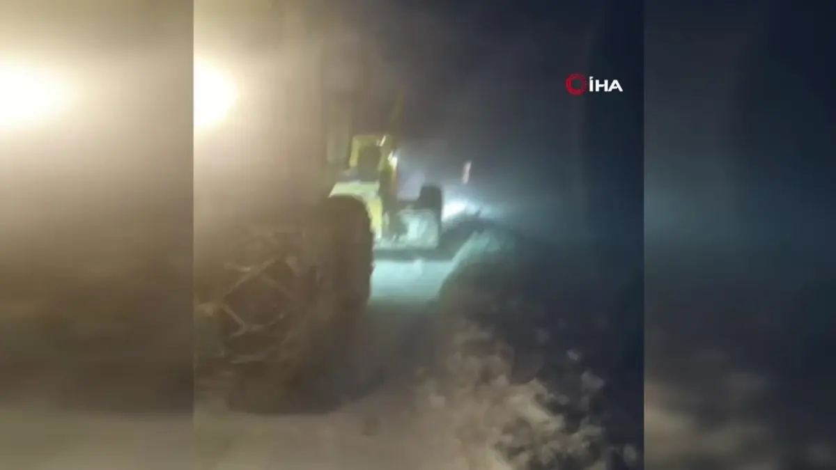 Tokat'ta Kar Timleri Zorlu Hava Şartlarında Görevde