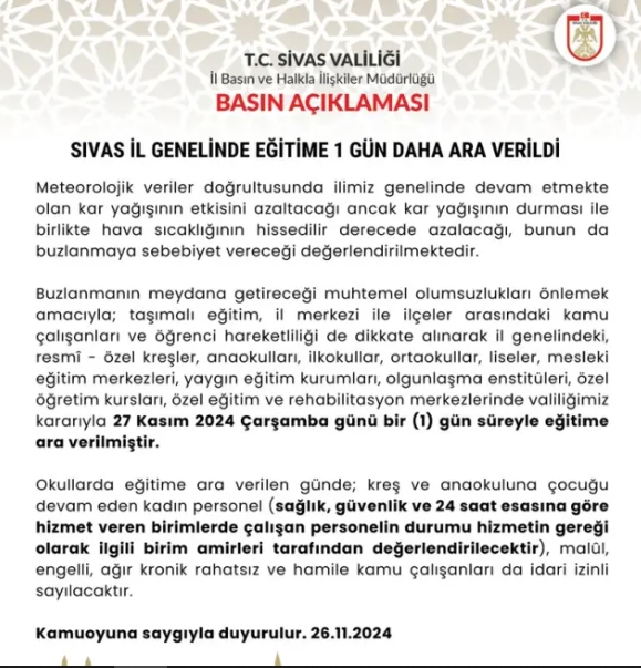 Bugün okullar tatil mi, okul yok mu SON DAKİKA!