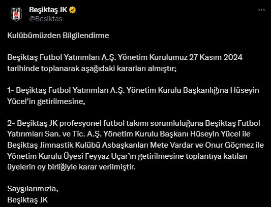 Hasan Arat'ın istifasından sonra Beşiktaş'ta ne olacak? Beşiktaş yeni başkanlık seçimi ne zaman yapılacak?