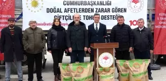 Kütahya'da Doğal Afetlerden Etkilenen Üreticilere Hububat Tohumu Desteği