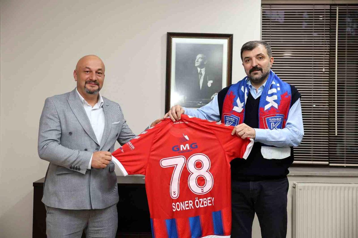 Karabük İdman Yurdu Başkanı Adem Aydım, Yeni Ortağı Soner Özbey'i Ziyaret Etti