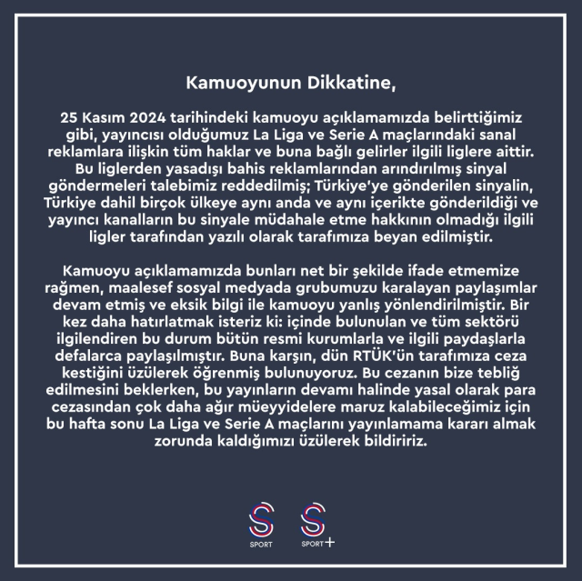 İtalya Ligi maçları yayınlanıyor mu? Serie A maçları kanalı mı değişti, S Sport'ta yayınlanmıyor mu?