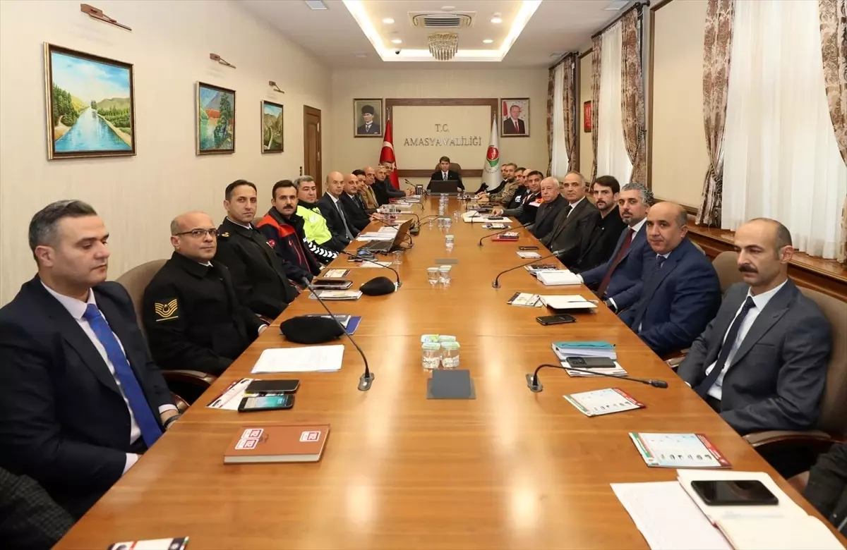 Amasya'da Kış Mevsimi Trafik Güvenliği Toplantısı Yapıldı