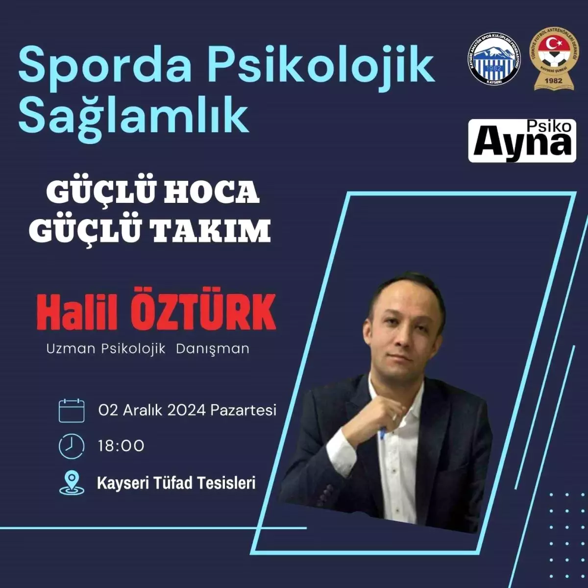 Kayseri'de Futbol Antrenörlerine Psikolojik Sağlamlık Semineri