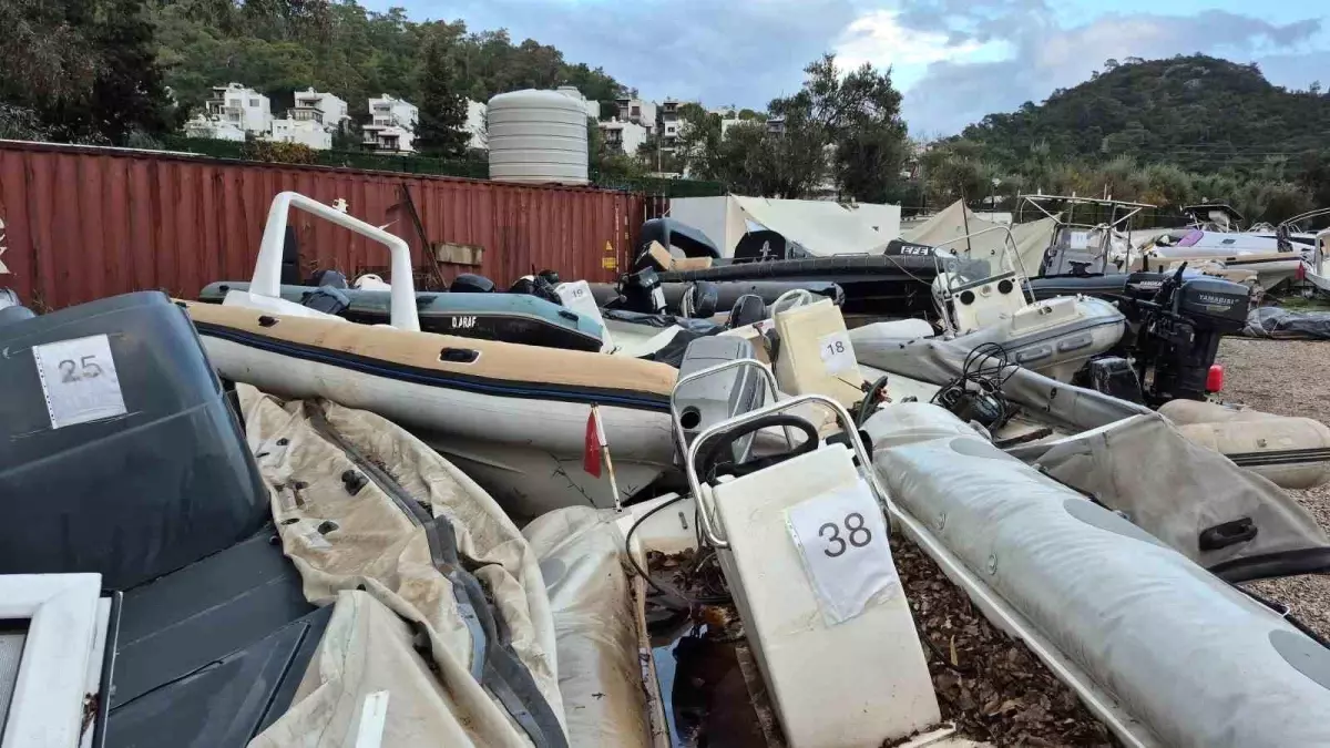 Bodrum'da Göçmen Kaçakçılığına Ait 38 Deniz Taşıtı İhaleye Çıkarıldı