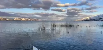 Hazar Gölü Kış Güzellikleriyle Ziyaretçilerini Ağırlıyor