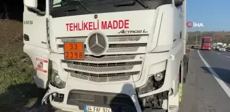 Kocaeli'de Kimyasal Madde Yüklü Tanker Kazası