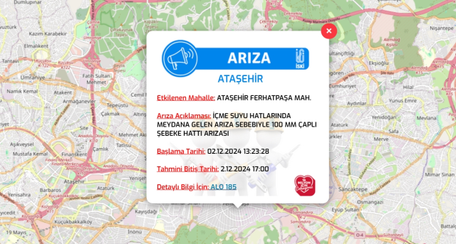 İstanbul İSKİ su kesintisi! 2-3 Aralık Ataşehir, Avcılar, Sarıyer su kesintisi listesi! Sular ne zaman gelecek?