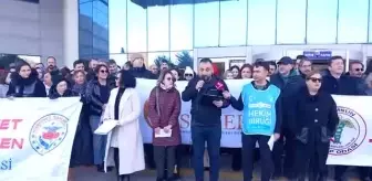 Samsun'da Aile Hekimleri İş Bıraktı, Helva Dağıttı