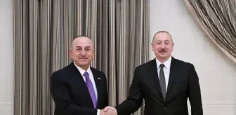 Azerbaycan Cumhurbaşkanı Aliyev, Mevlüt Çavuşoğlu'nu kabul etti