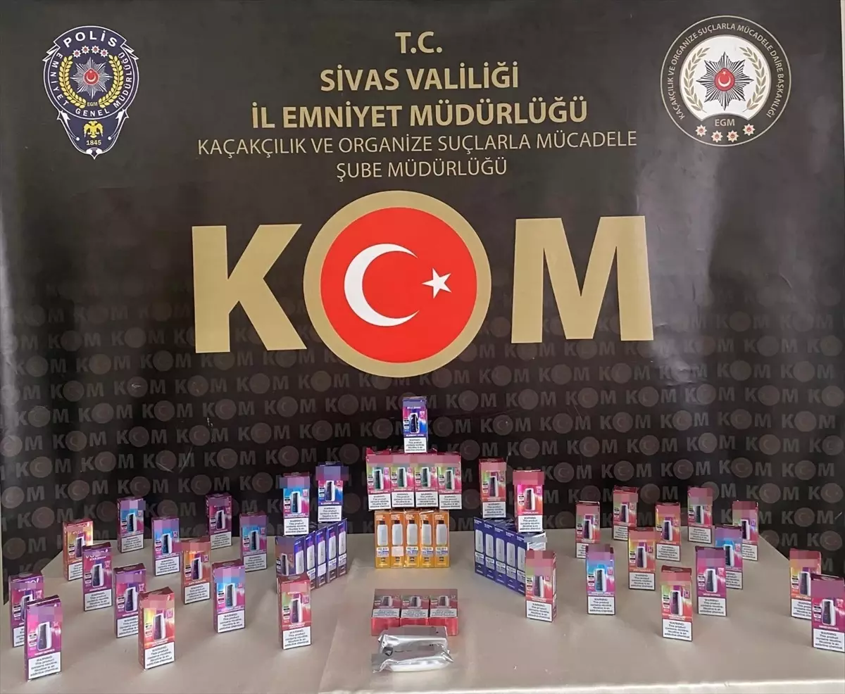 Sivas'ta Kaçak Elektronik Sigara Operasyonu: 55 Cihaz Ele Geçirildi