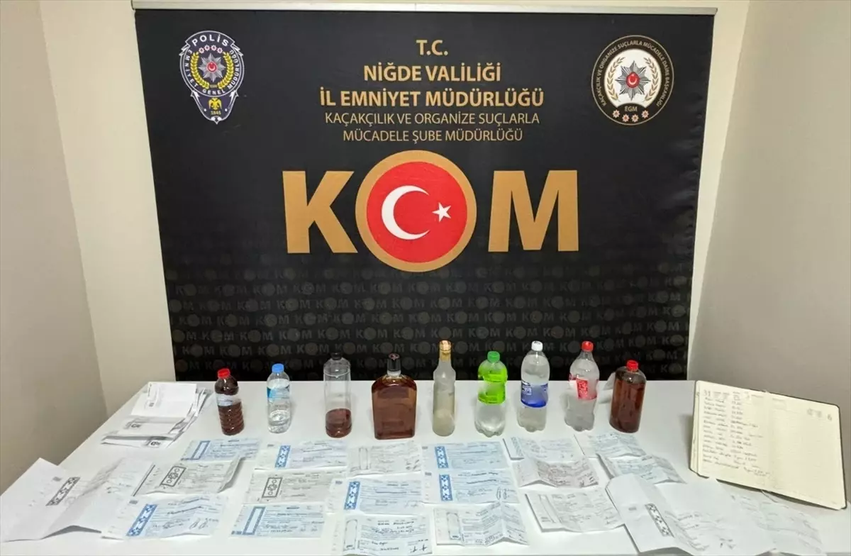 Niğde'de Sahte Alkol ve Tefecilik Operasyonu: Bir Zanlı Tutuklandı