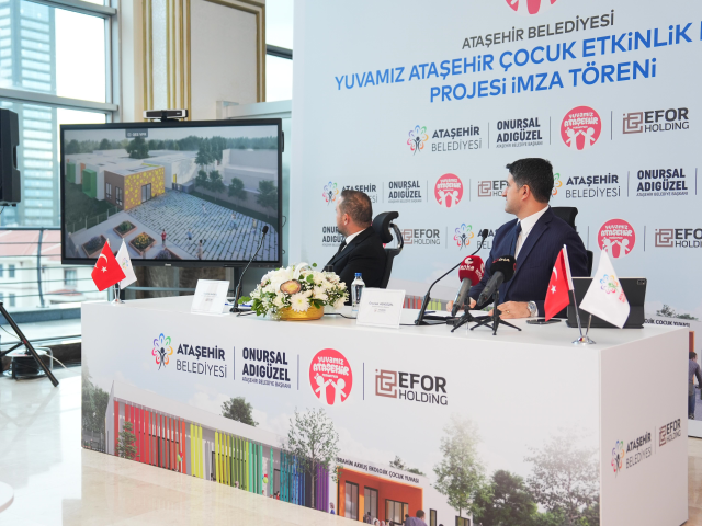 Ataşehir Belediyesi'nden çocuklar için ekolojik adım: Çocuk etkinlik merkezi için imzalar atıldı Ataşehir Belediyesi'nden çocuklar için ekolojik adım: Çocuk etkinlik merkezi için imzalar atıldı