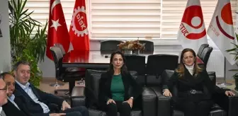 DEM Parti Eş Genel Başkanları DİSK'i Ziyaret Etti