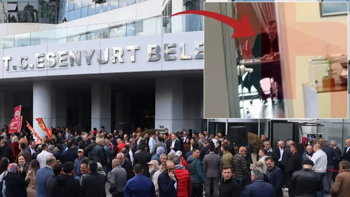 "Esenyurt'a döneceğiz" diyen Necmi Kadıoğlu, belediye binasında görüntülendi