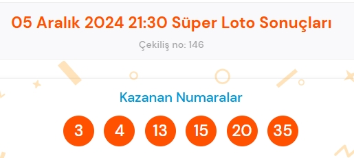 Süper Loto sonuçları açıklandı! 5 Aralık Süper Loto kazanan numaralar neler? Süper Loto sonuçlarına ne zaman, nereden bakılır?