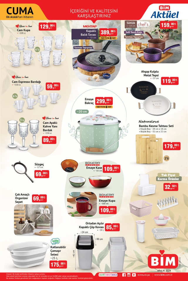 6 ARALIK BİM AKTÜEL KATALOĞU! 6 Aralık BİM aktüel kataloğunda hangi ürünler var? BİM 6 Aralık 2024 Cuma günü neler gelecek?