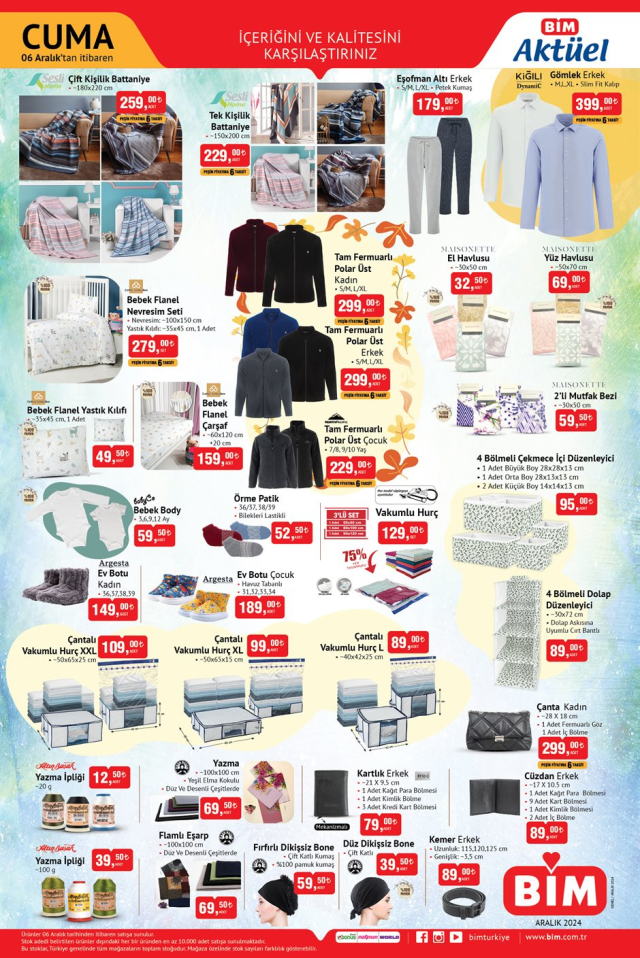 6 ARALIK BİM AKTÜEL KATALOĞU! 6 Aralık BİM aktüel kataloğunda hangi ürünler var? BİM 6 Aralık 2024 Cuma günü neler gelecek?