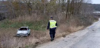 Edirne'de Otomobilin Tarlaya Uçtuğu Kazada 1 Yaralı