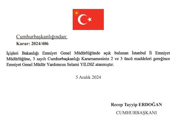 Yeni İstanbul İl Emniyet Müdürü Selami Yıldız AtandıYeni İstanbul İl Emniyet Müdürü kim oldu? İstanbul İl Emniyet Müdürü Selami Yıldız kimdir?