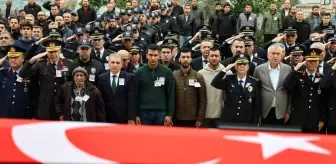 Uzman çavuşun çarpıp şehit ettiği polis memuru son yolculuğuna uğurlandı