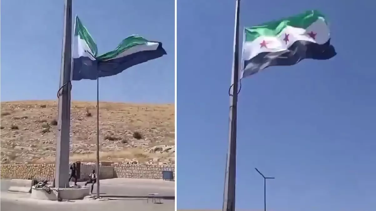 61 yıllık Baas rejimini çökerten muhalifler Suriye bayrağını değiştirdi