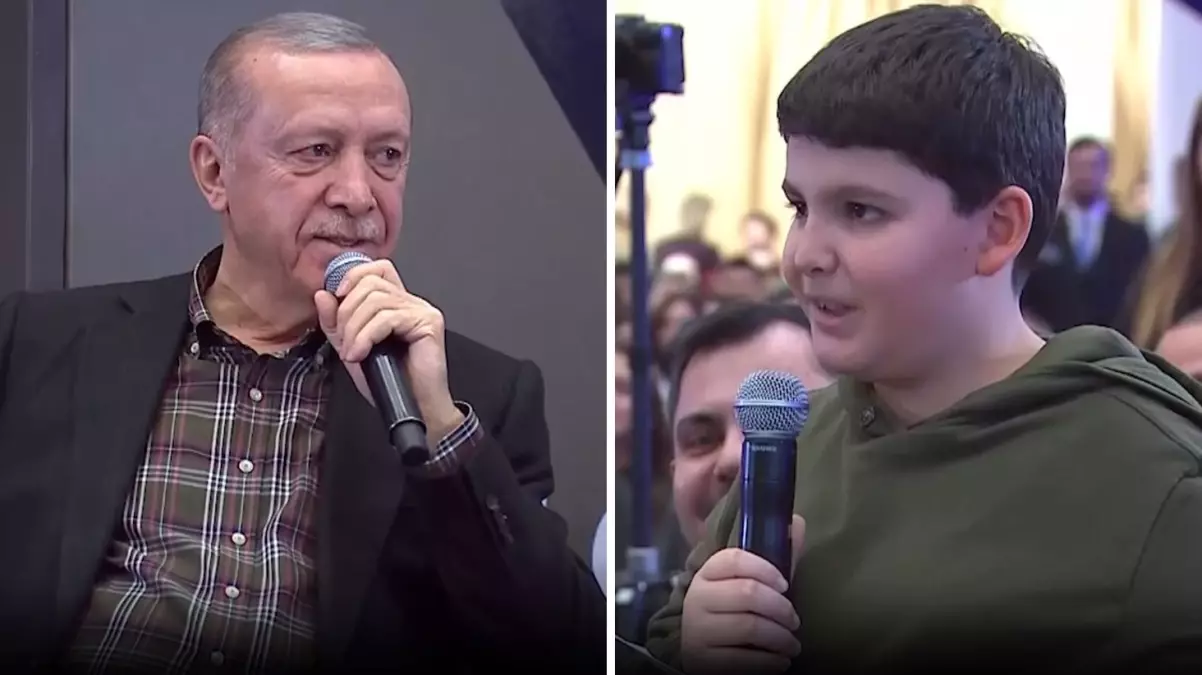 Cumhurbaşkanı Erdoğan'la torununun diyaloğu gülümsetti: Kendini takdim etsene oğlum