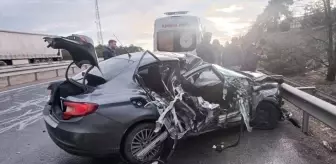 Karabük'te Tıra Çarpan Otomobilde 1 Yaralı