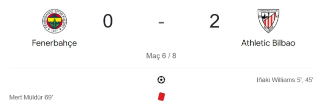 Fenerbahçe Athletic Bilbao maçı kaç kaç, bitti mi? MAÇ SONUCU! Fenerbahçe Athletic Bilbao golleri kim attı, canlı maç anlatımı!