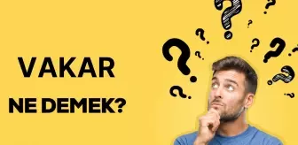 Vakar ne anlama geliyor? Vakar kelimesi ne demek?