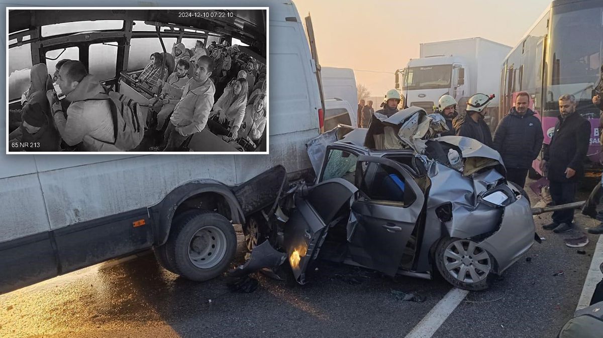 Van'daki zincirleme kazadan son anda kurtuldular! Yolcular şoförü tek tek öptü