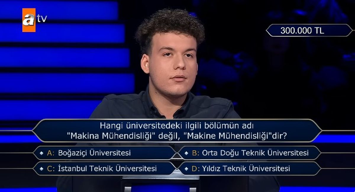 Hangi üniversitedeki ilgili bölümün adı 'Makina Mühendisliği' değil, 'Makine Mühendisliği'dir?