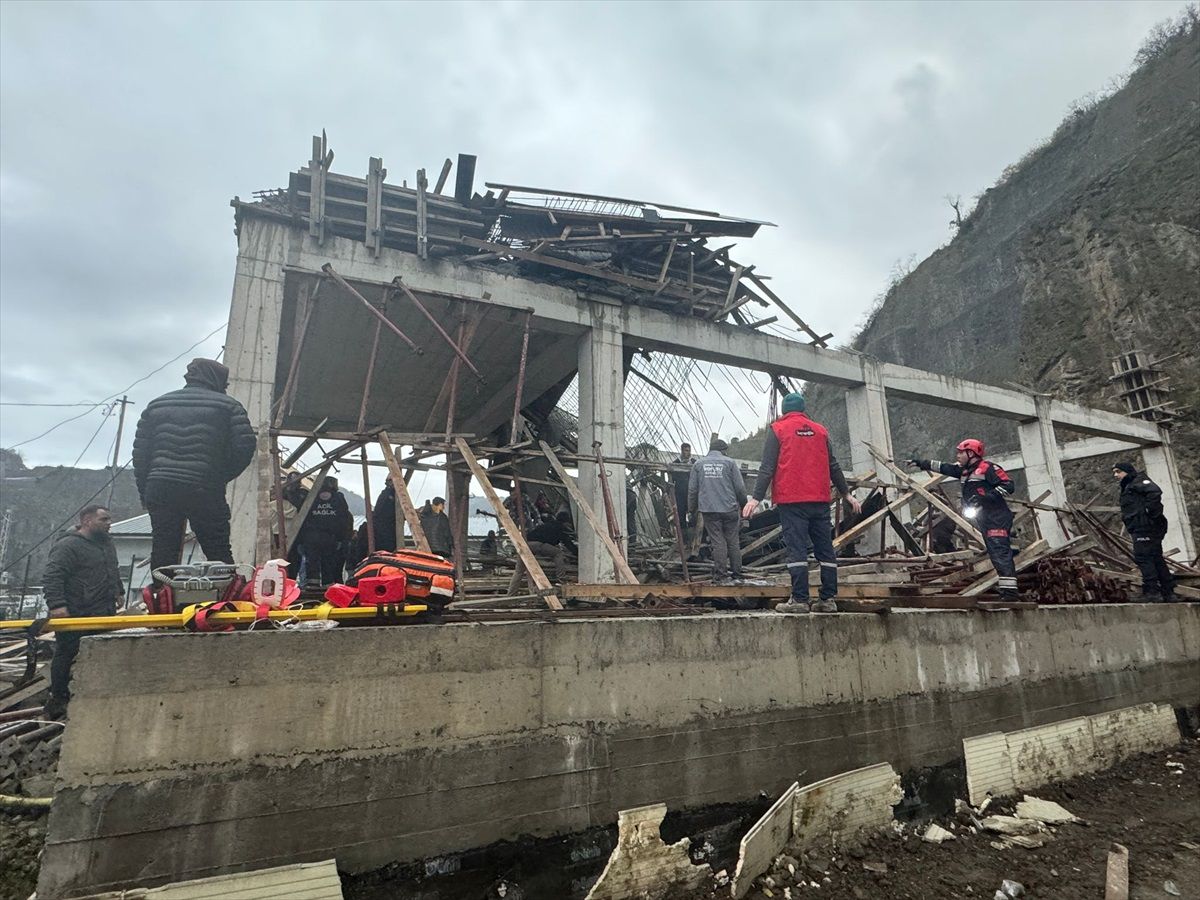 Trabzon'da İnşaat Çökmesi: 1 Ölü, 3 Yaralı