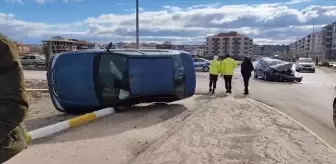 Çorum'da İki Otomobil Çarpıştı: 1 Yaralı