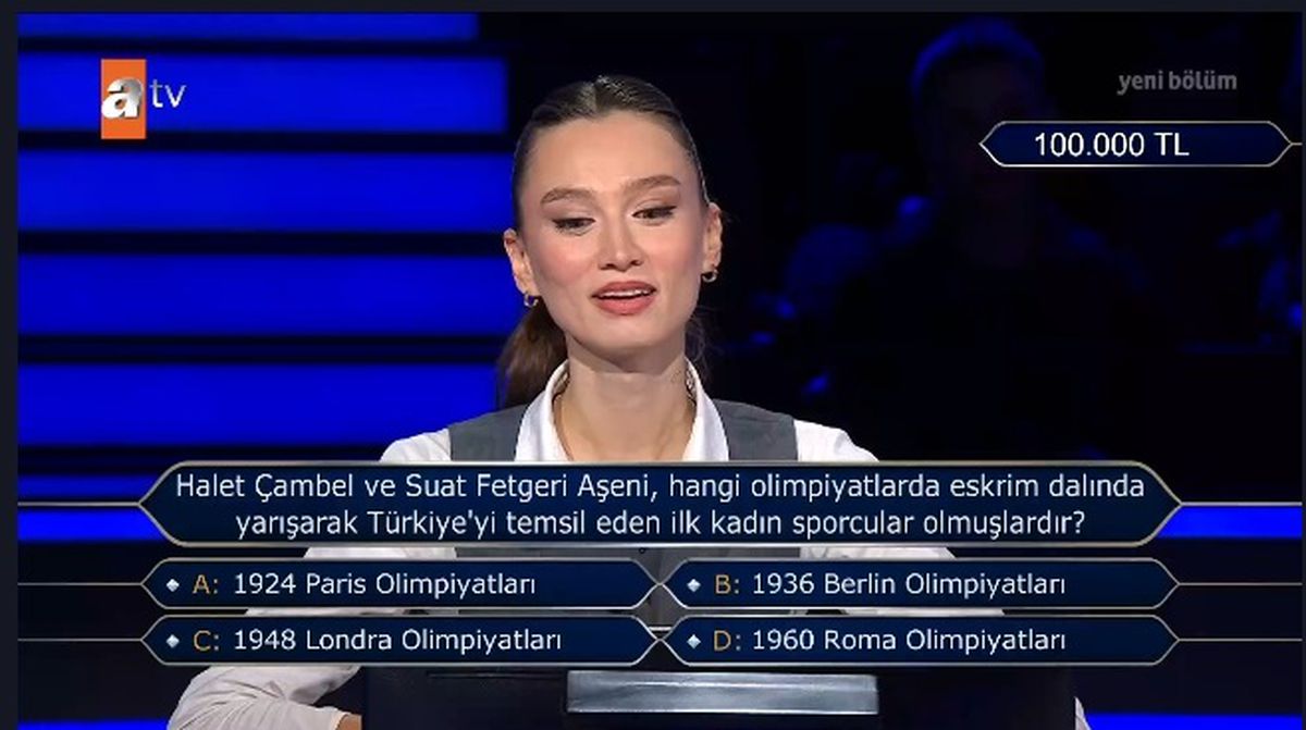 Halet Çambel ve Suat Fetgeri Aşeni, hangi olimpiyatlarda eskrim dalında yarışarak Türkiye'yi temsil eden ilk kadın sporcular olmuşlardır?